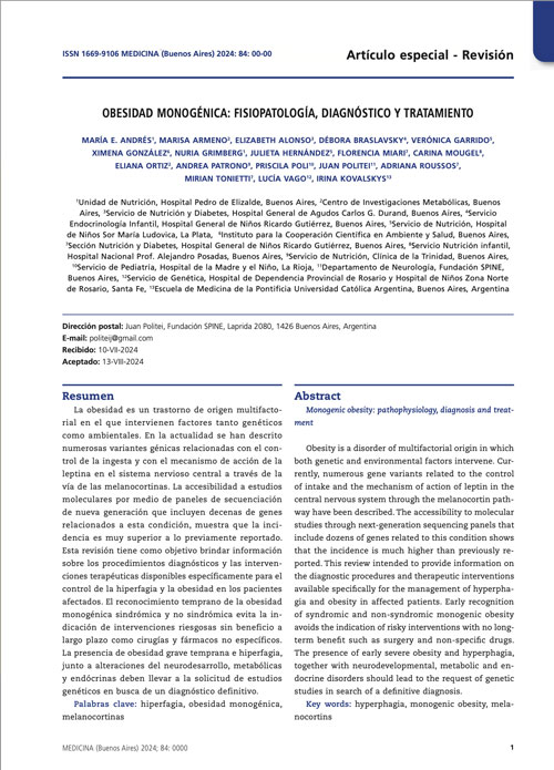 <strong>Obesidad monogénica:</strong> fisiopatología, diagnóstico y tratamiento