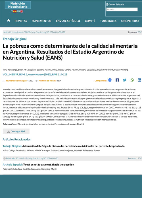 <strong>La pobreza como determinante de la calidad alimentaria en Argentina</strong> Resultados del Estudio Argentino de Nutrición y Salud (EANS)